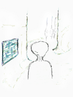 Monitor in Raumschiff