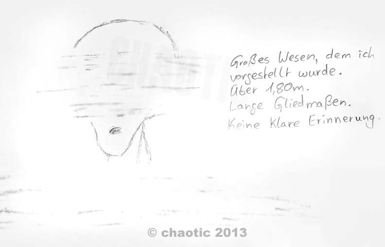 Großes Wesen auf dem Raumschiff