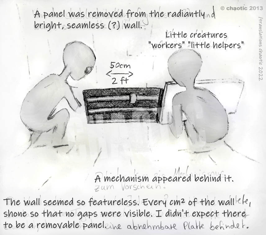 Mechanism behind panel on the wall