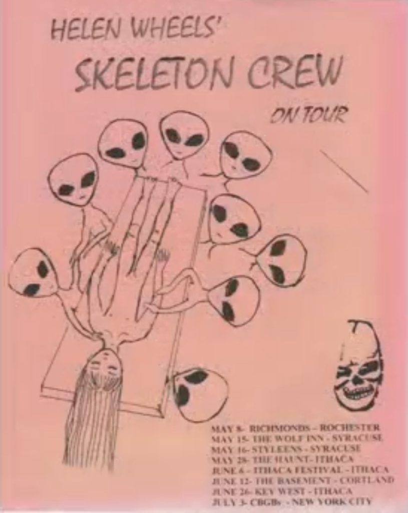 Experiencer Helen Wheels - Poster für ihre Band "Skeleton Crew"