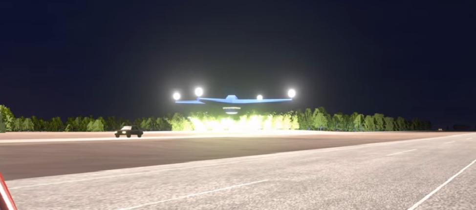 Illustration von Albert Wains UFO-Sichtung im Jahr 1977