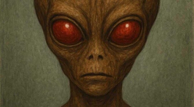 Künstlerische Darstellung eines Aliens aus dem brasilianischen Varginha-Zwischenfall im Jahr 1996